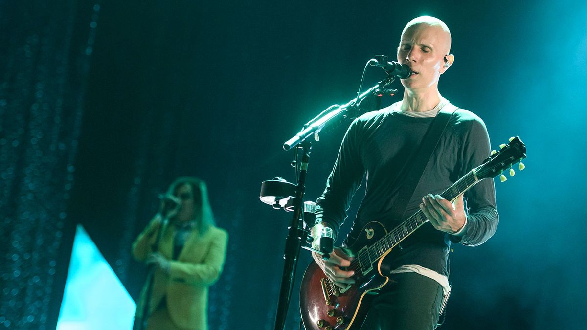 Billy Howerdel onstage with A Perfect Circle