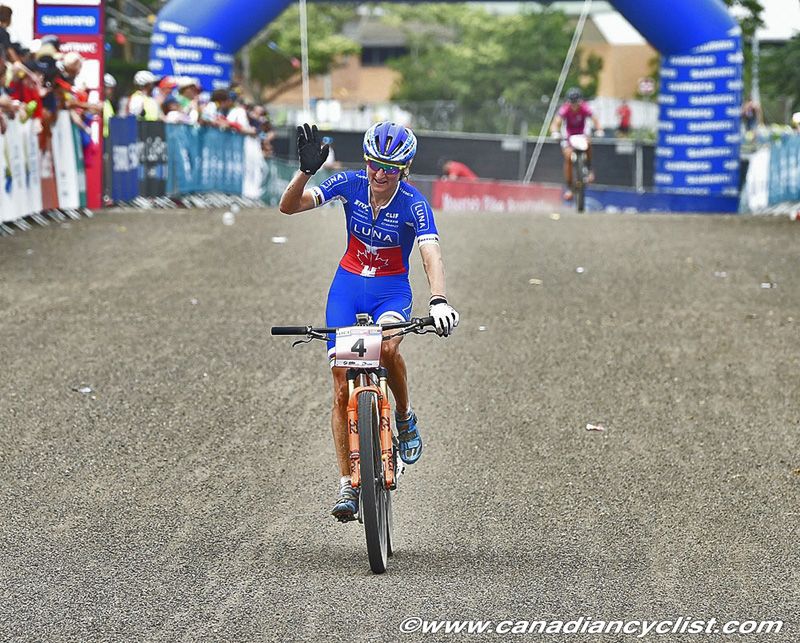 Catharine Pendrel (Luna Pro Team) finishing 4th