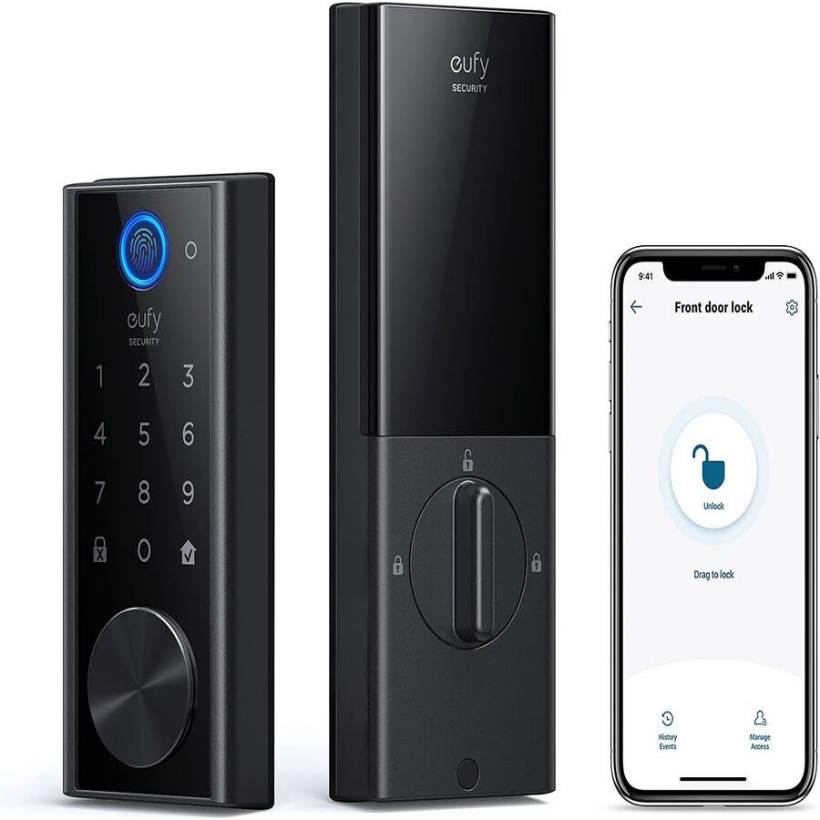 Black smart lock