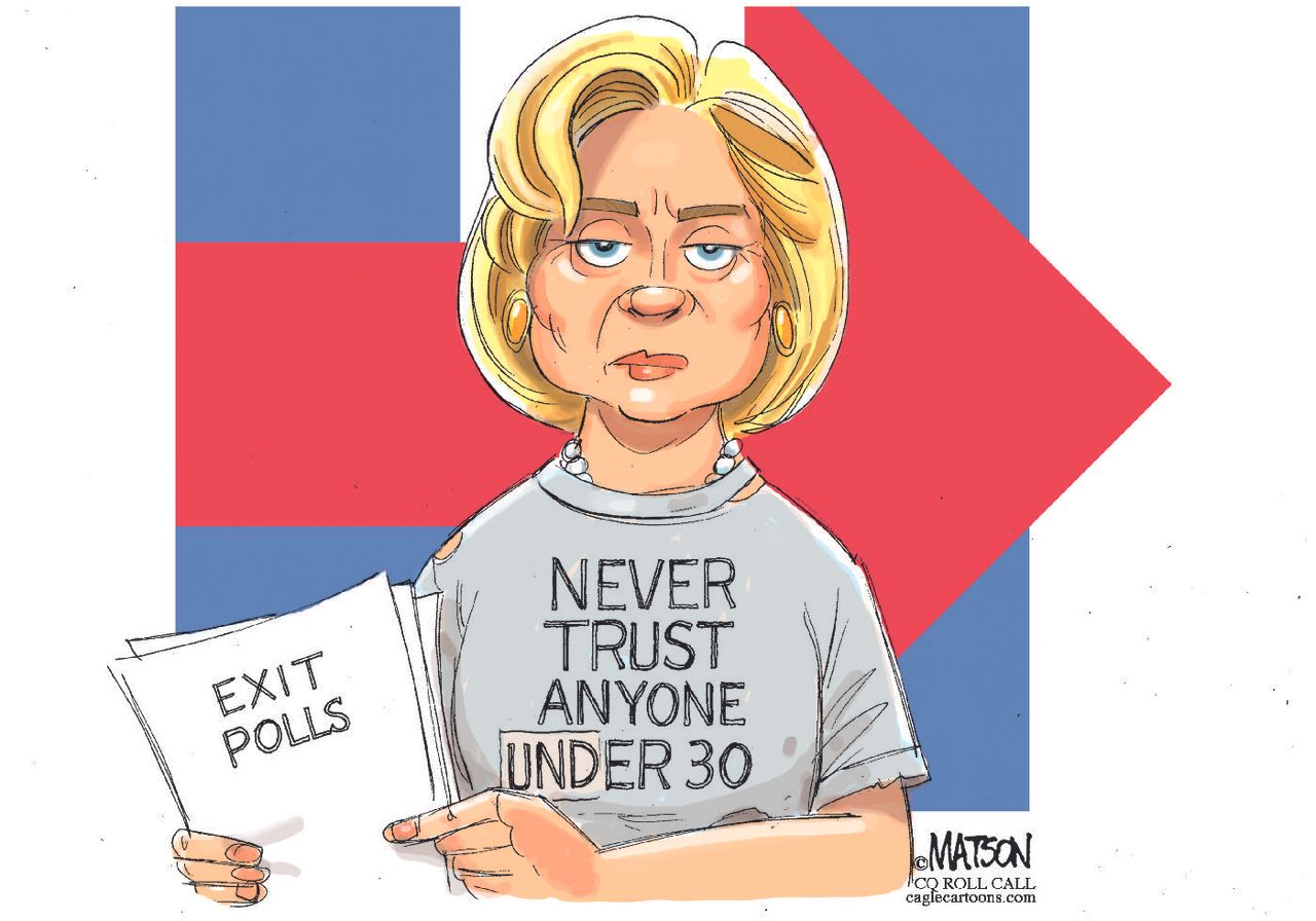 Political Cartoon U.S. Hillary 2016