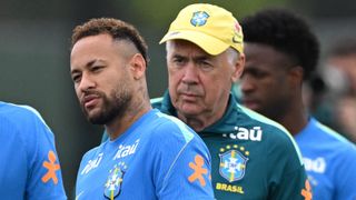 Neymar and Brazil coach Carlo Ancelotti at World Cup 2026