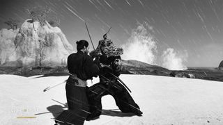 Ghost of Tsushima black and white duel