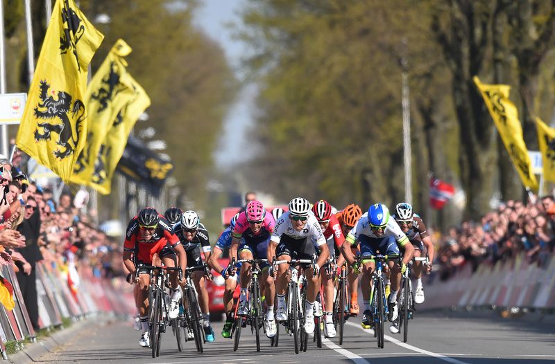 The sprint for 2015 Amstel Gold Race glory