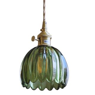 CuratedSpacesbyJoyce, Vintage Art Deco Inspired Green Pendant Lights