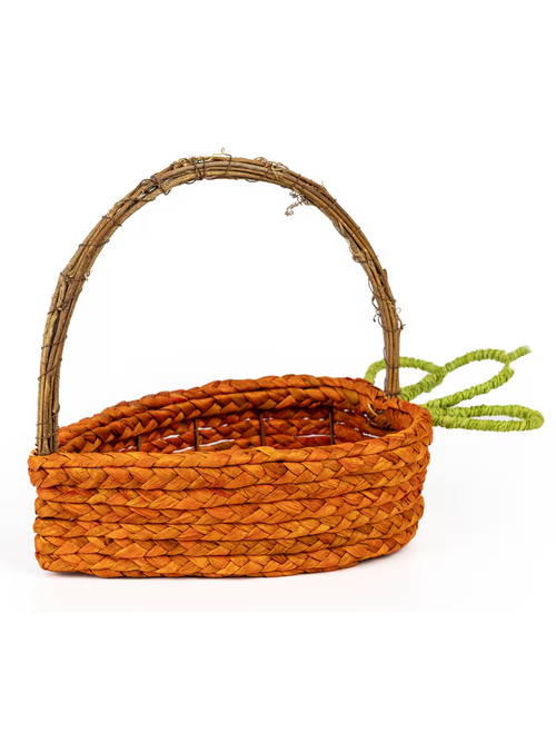 12.5" Orange Carrot Shaped Basket