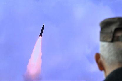 File footage of North Korean missile test.