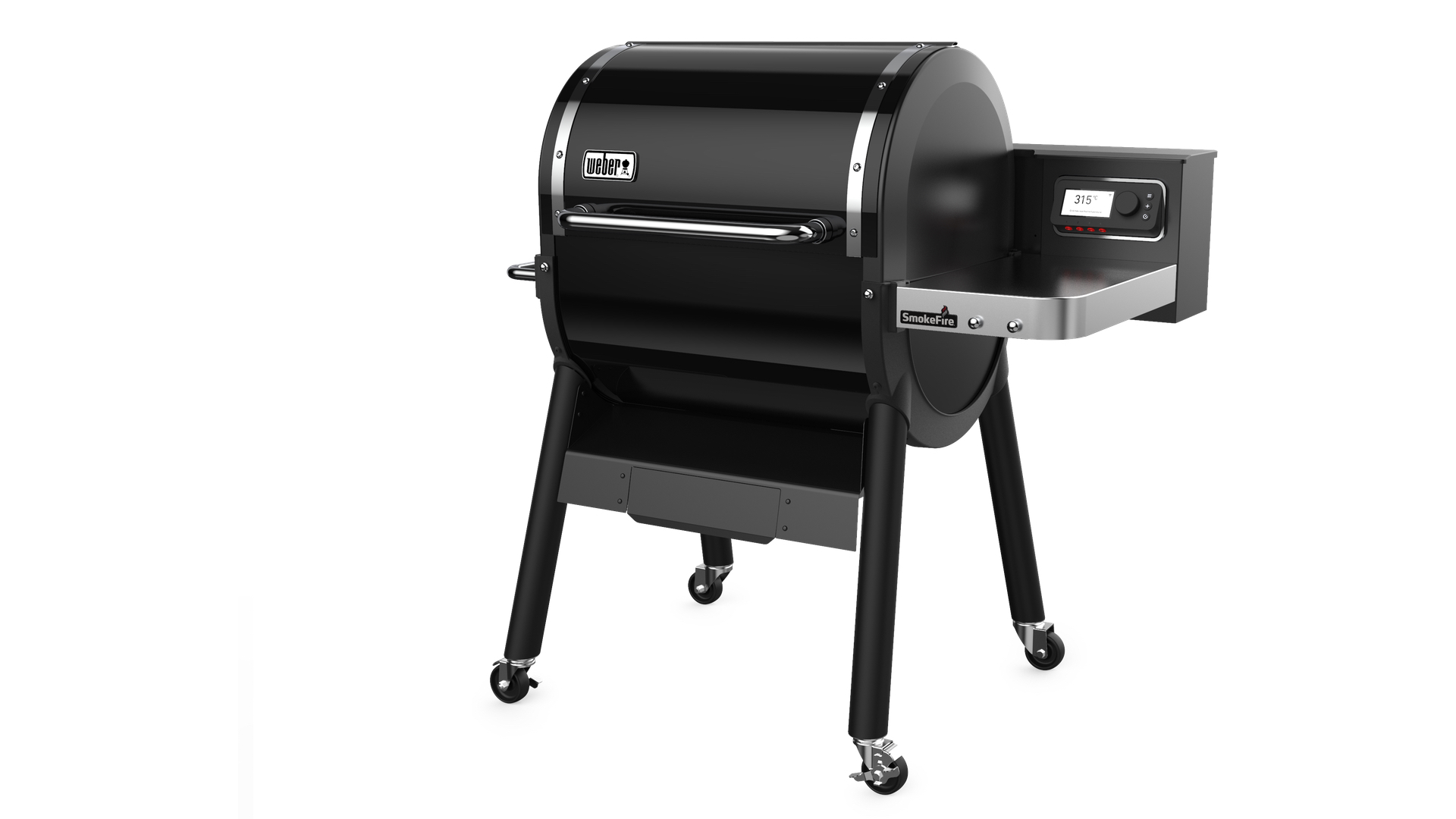 Weber SmokeFire EX4 smoker on white background