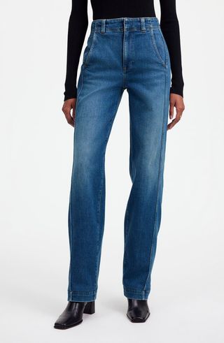 Tapered Seamed Jeans