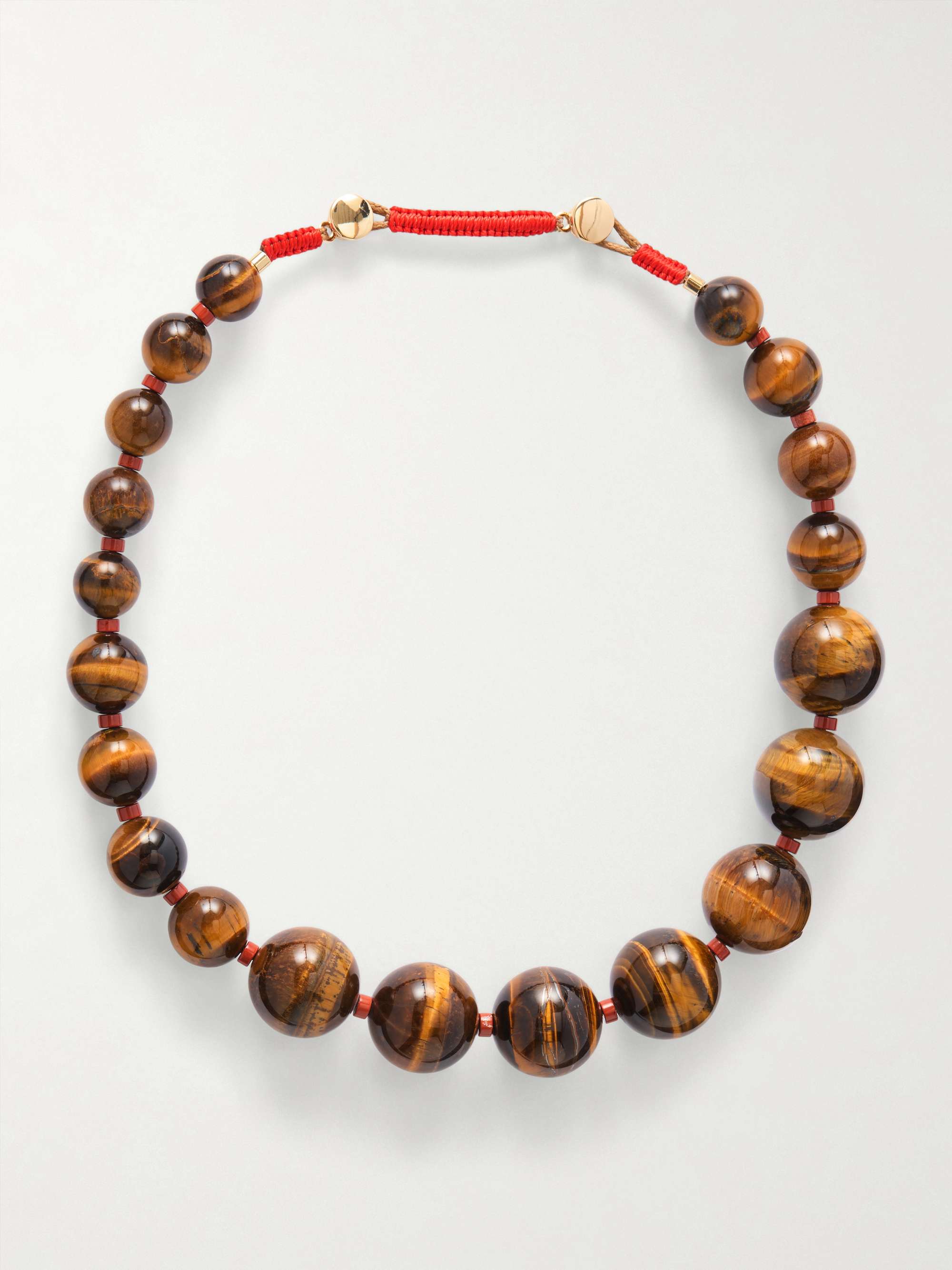 The Very Big Bead Stone Tiger's Eye Necklace