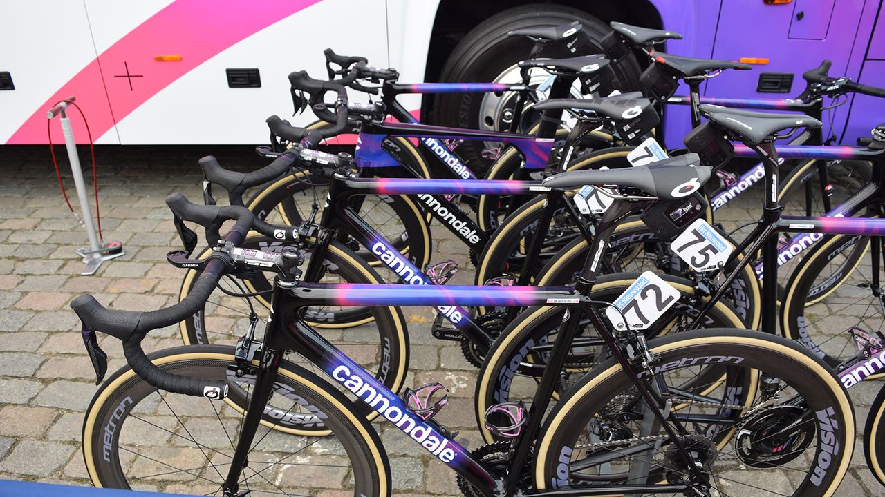 Sebastian Langeveld was the only rider for Education First to race on the aero Cannondale SystemSix