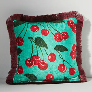cherry throw pillow
