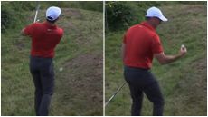 Rory McIlroy after hitting two balls with one shot 