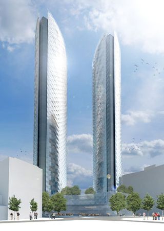 It's yet to be announced when Assael Architecture's Blades building will be completed; the design is still awaiting approval. In fact, there is very little information at all about this residential skyscraper beyond it being commissioned by the Ministry of Sound