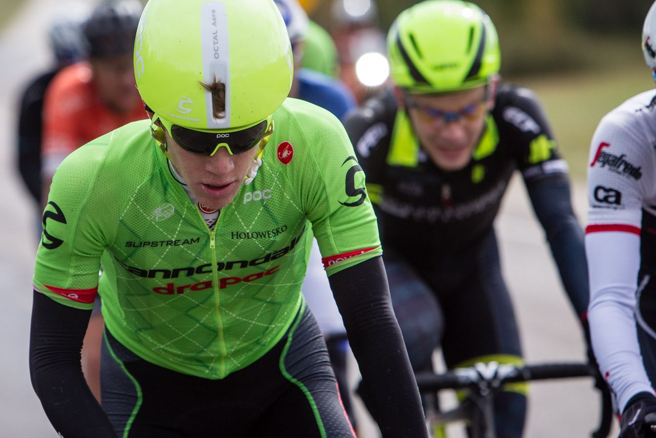 Lawson Craddock (Cannondale) takes a pull in the break during stage 3 at the Tour of Alberta