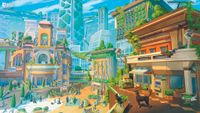 Game scenery art in process