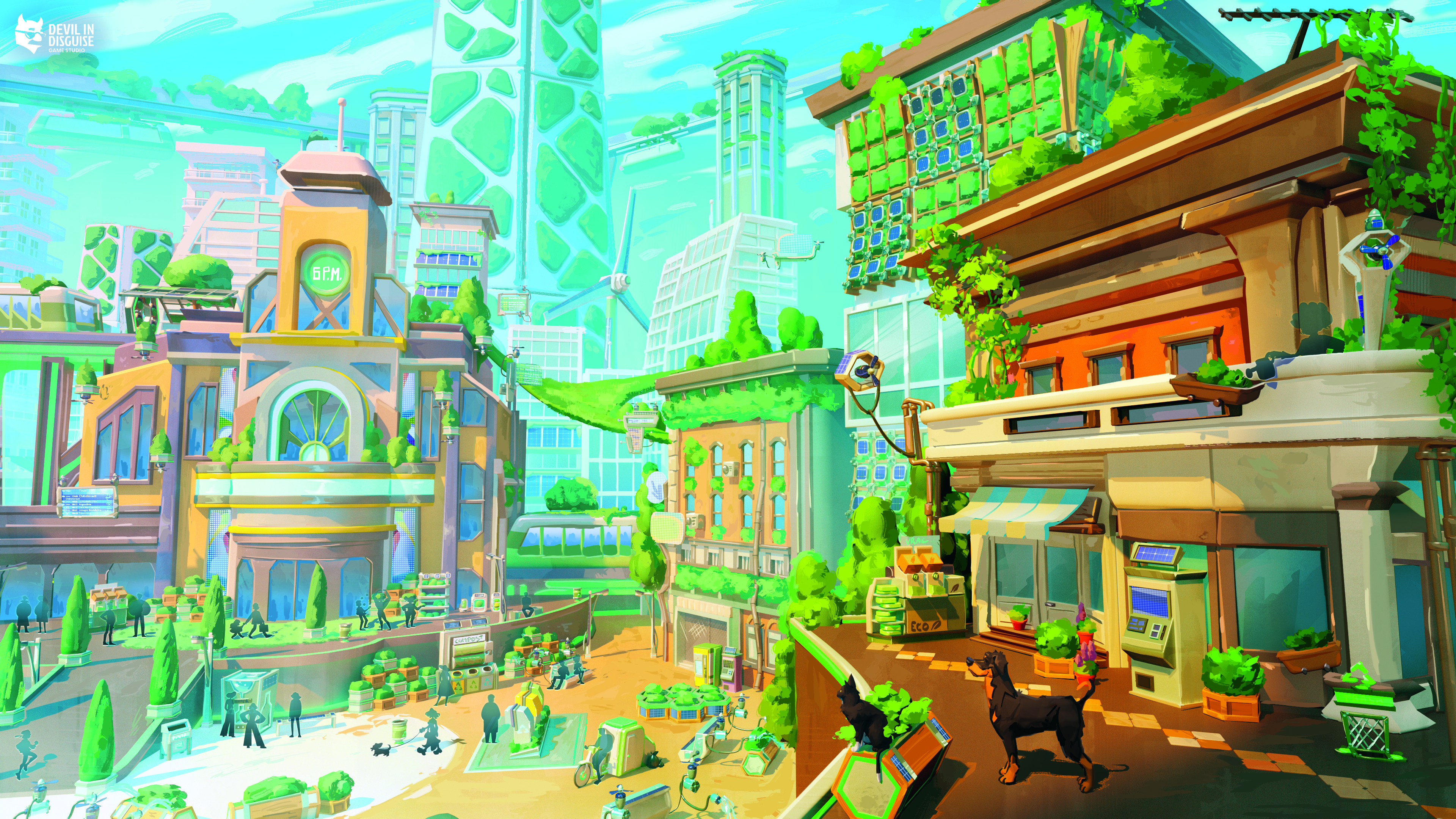 Game scenery art in process