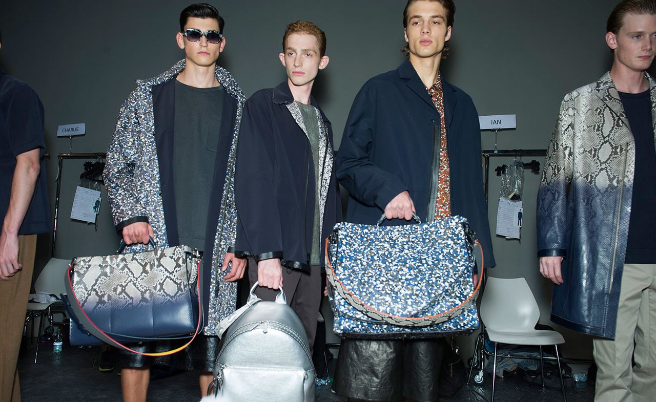 Fendi fashion collection modelled by male models