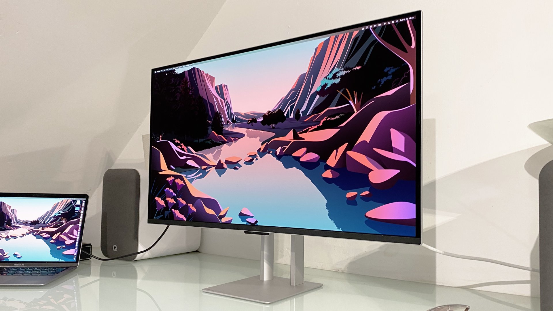 Asus ProArt PA32UCDM 4K OLED monitor during our review