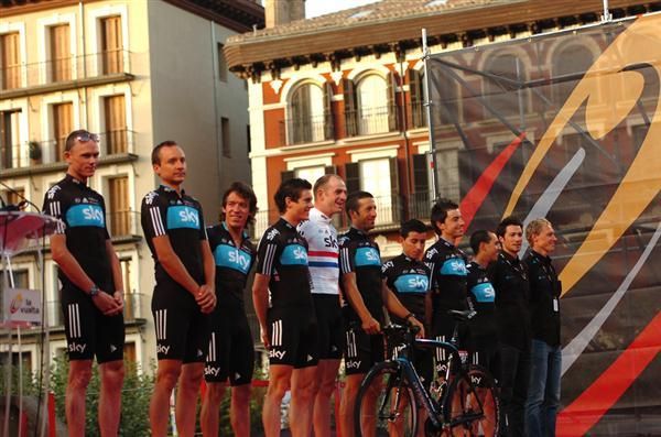 Team Sky ahead of the 2012 Vuelta a Espana