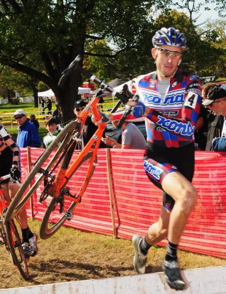 Ryan Trebon (Kona) is first to the barriers