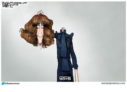 Political cartoon U.S. Kathy Griffin Trump beheading