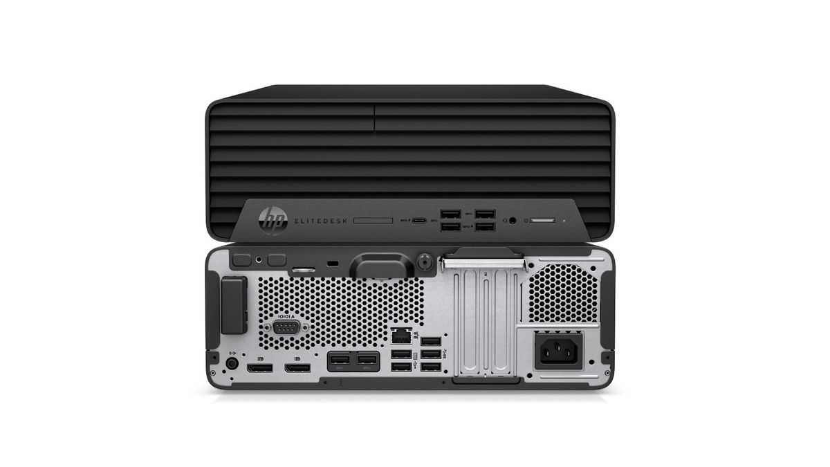 HP Elitedesk 805 G8 Small Form Factor Pc Horizontal Front Back