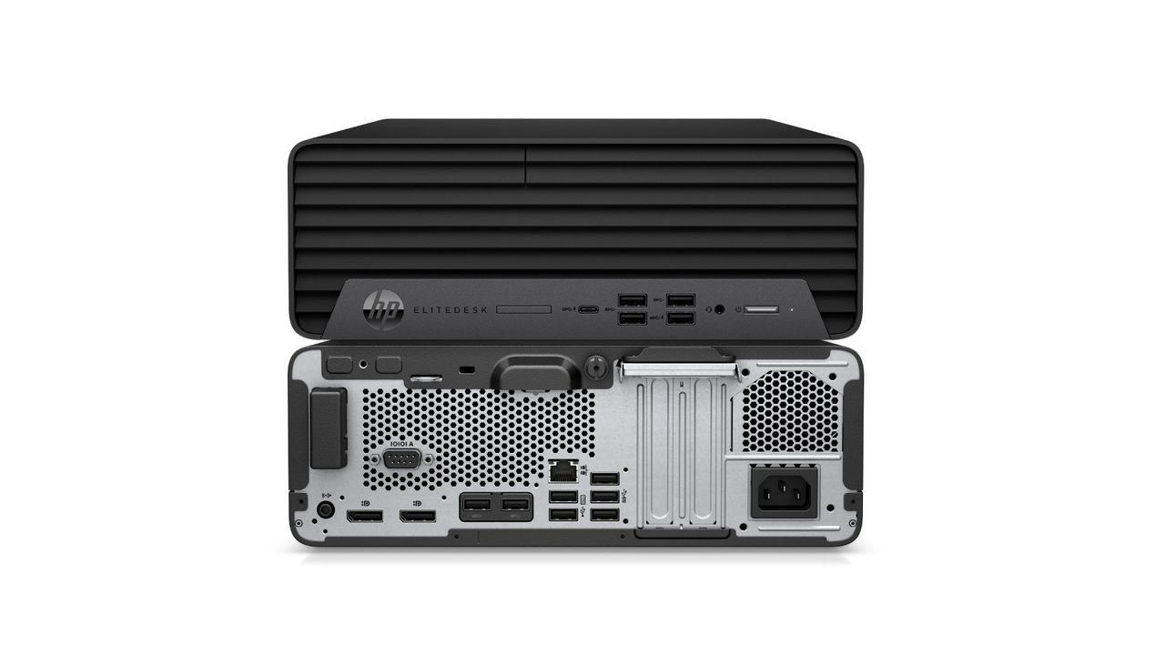 HP Elitedesk 805 G8 Small Form Factor Pc Horizontal Front Back