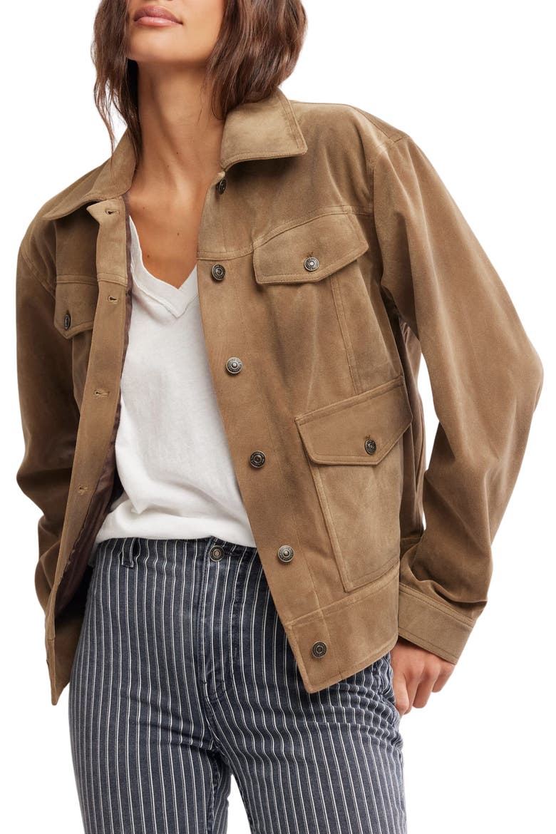 Night Ranch Faux Suede Trucker Jacket