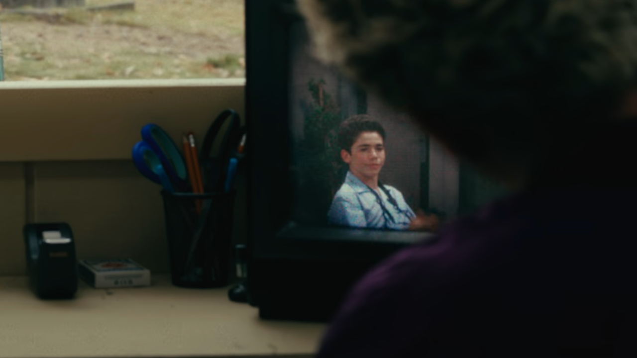 Cameron Boyce shown on a TV in Happy Gilmore 2.