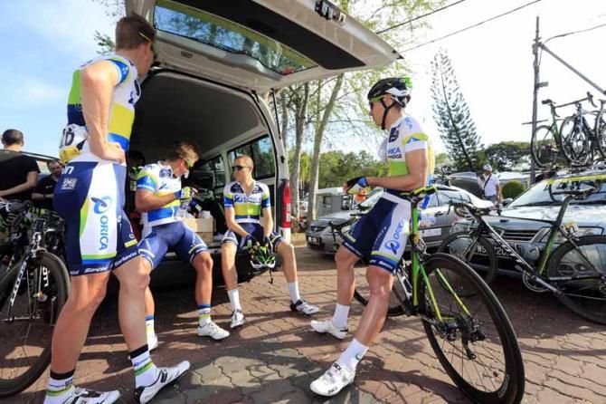 The Orica GreenEDGE team before the race