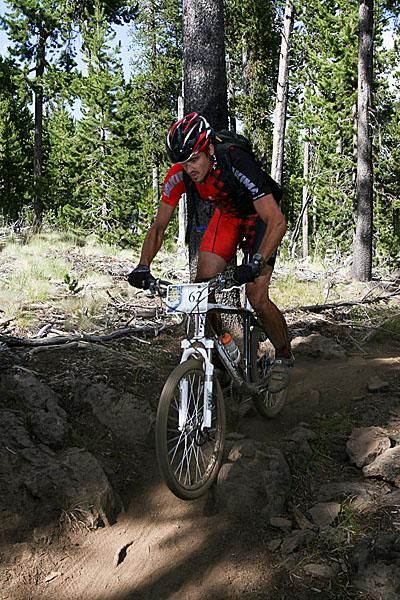 A racer en route at the High Cascades 100