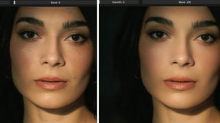 A screenshot showing the use of AI software to improve photo quality