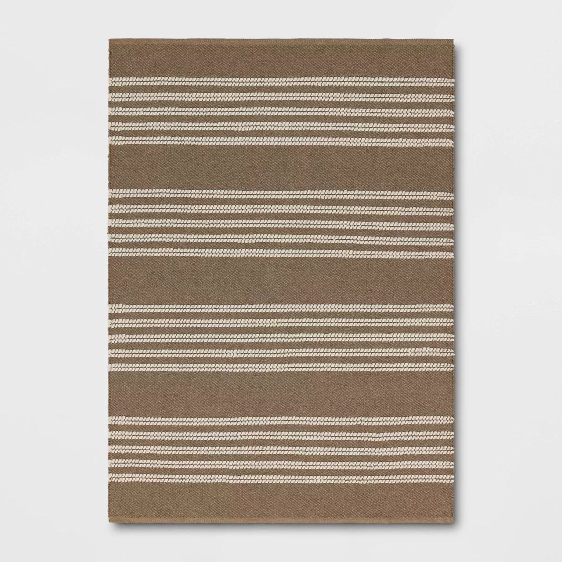 Striped Hand-Loom Outdoor Area Rug