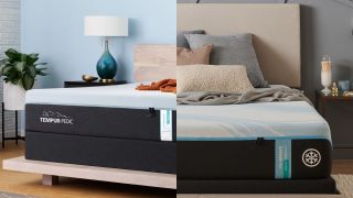 The 2023 old model of the Tempur-Pedic Tempur-Breeze next to the new 2024 model