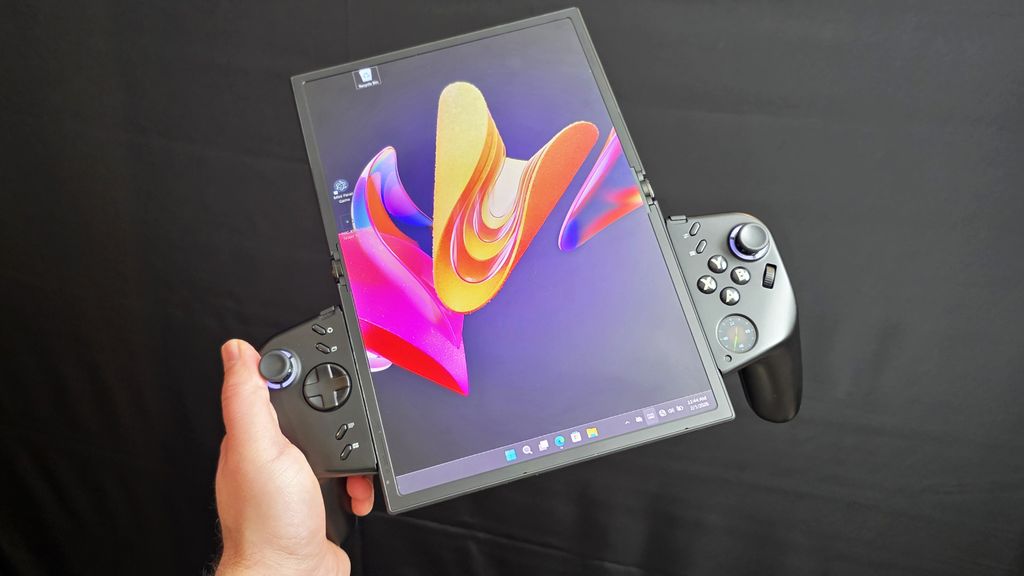 Photos of the concept device from Lenovo called the Legion Go Fold.
