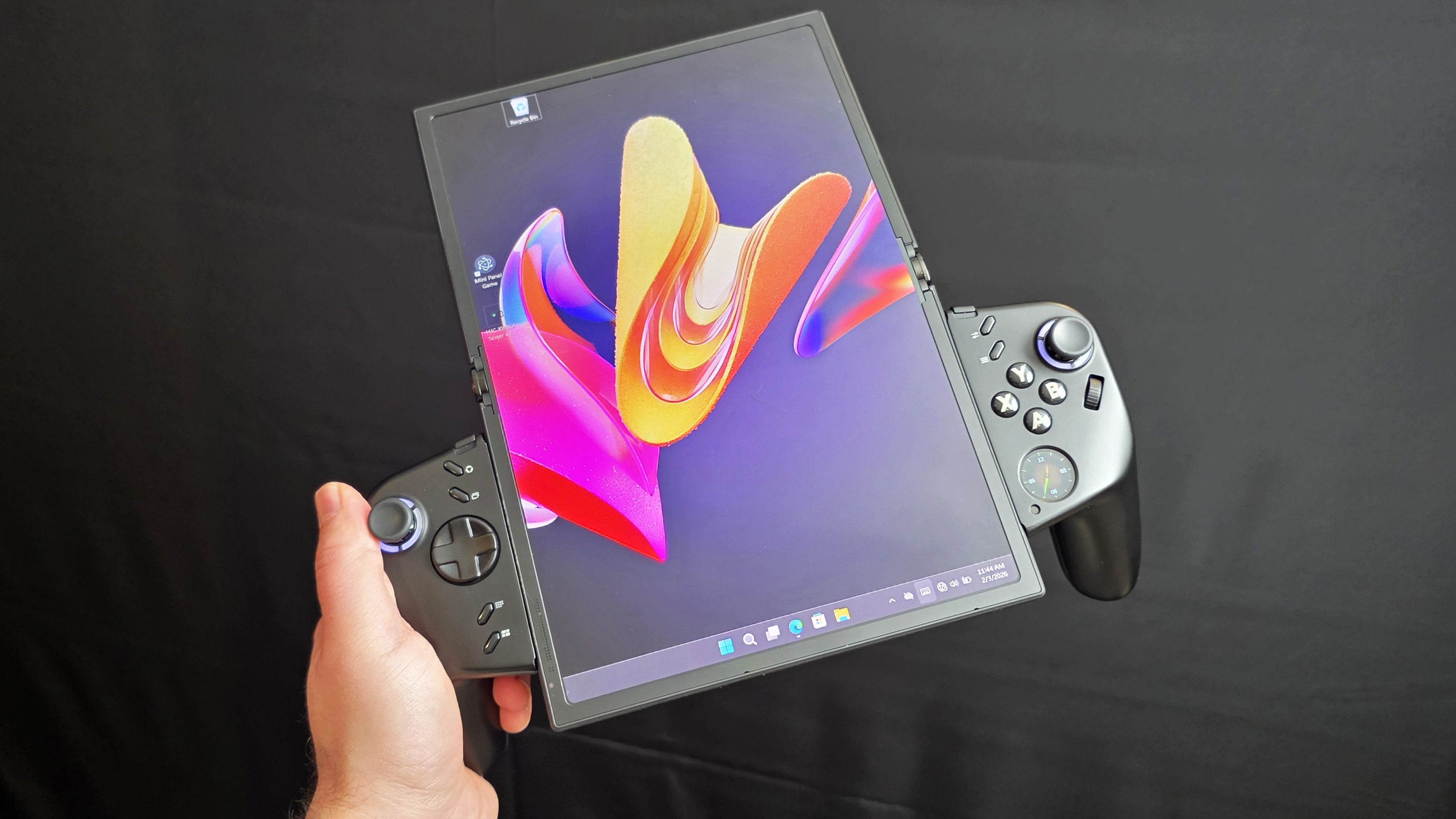 Photos of the concept device from Lenovo called the Legion Go Fold.