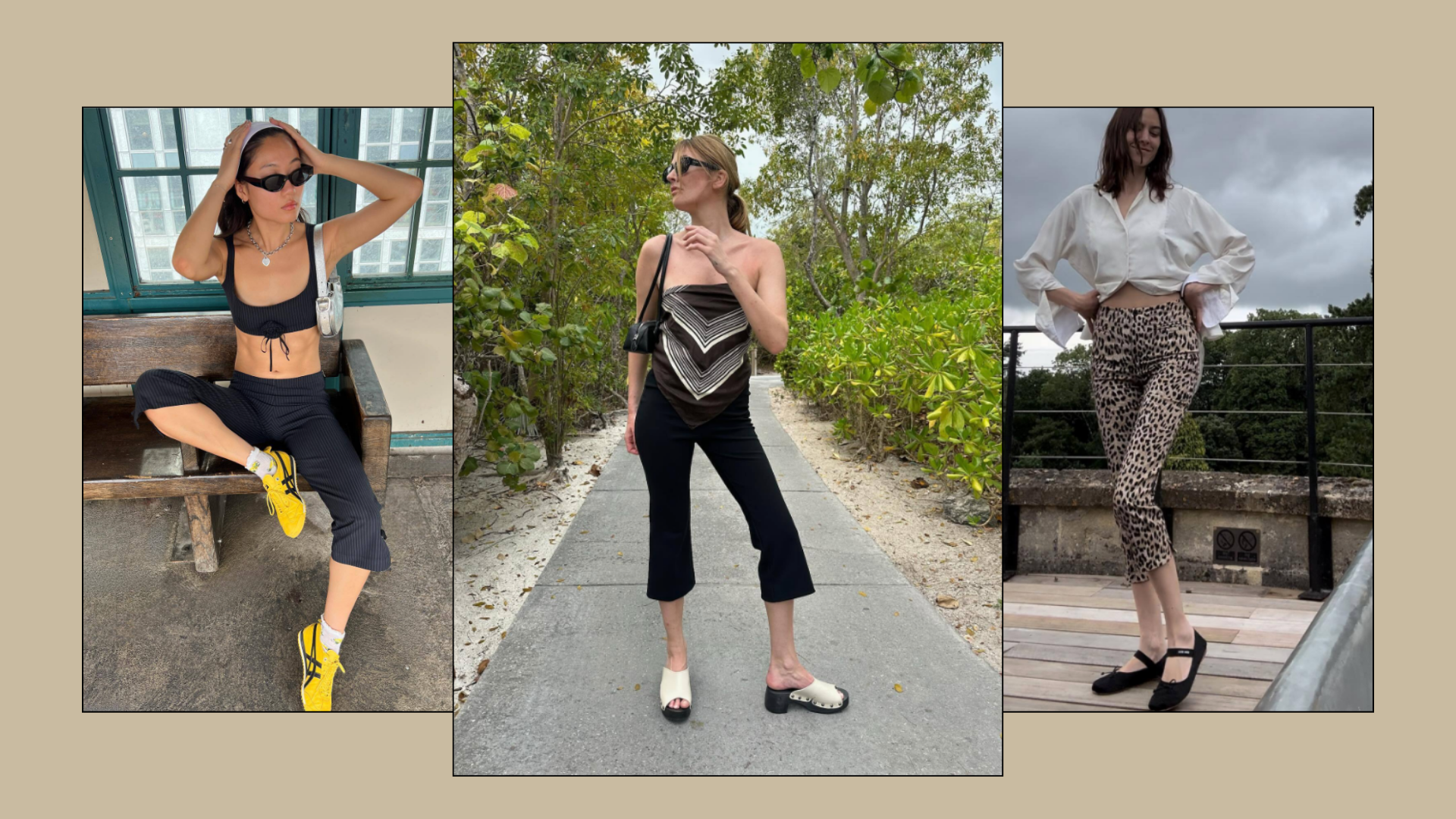 Influencers in shoes and capri