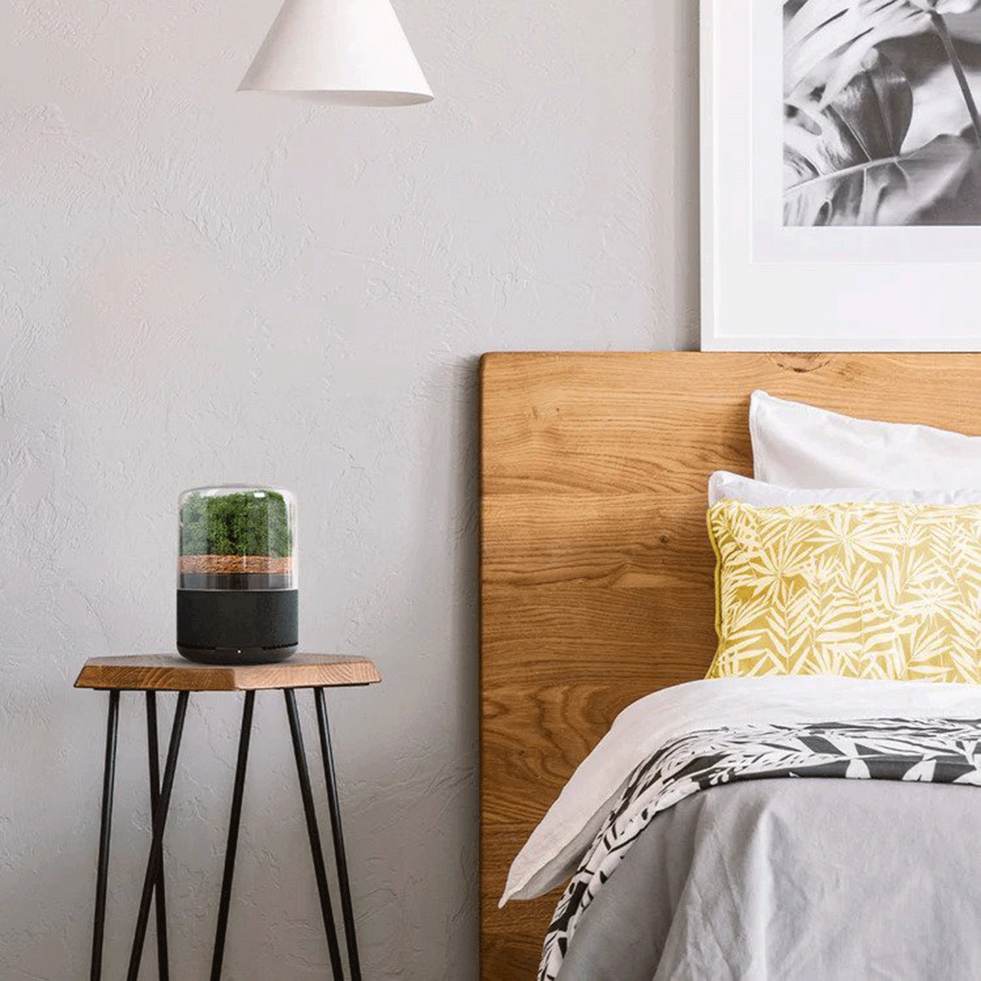 Briiv air purifier in bedroom