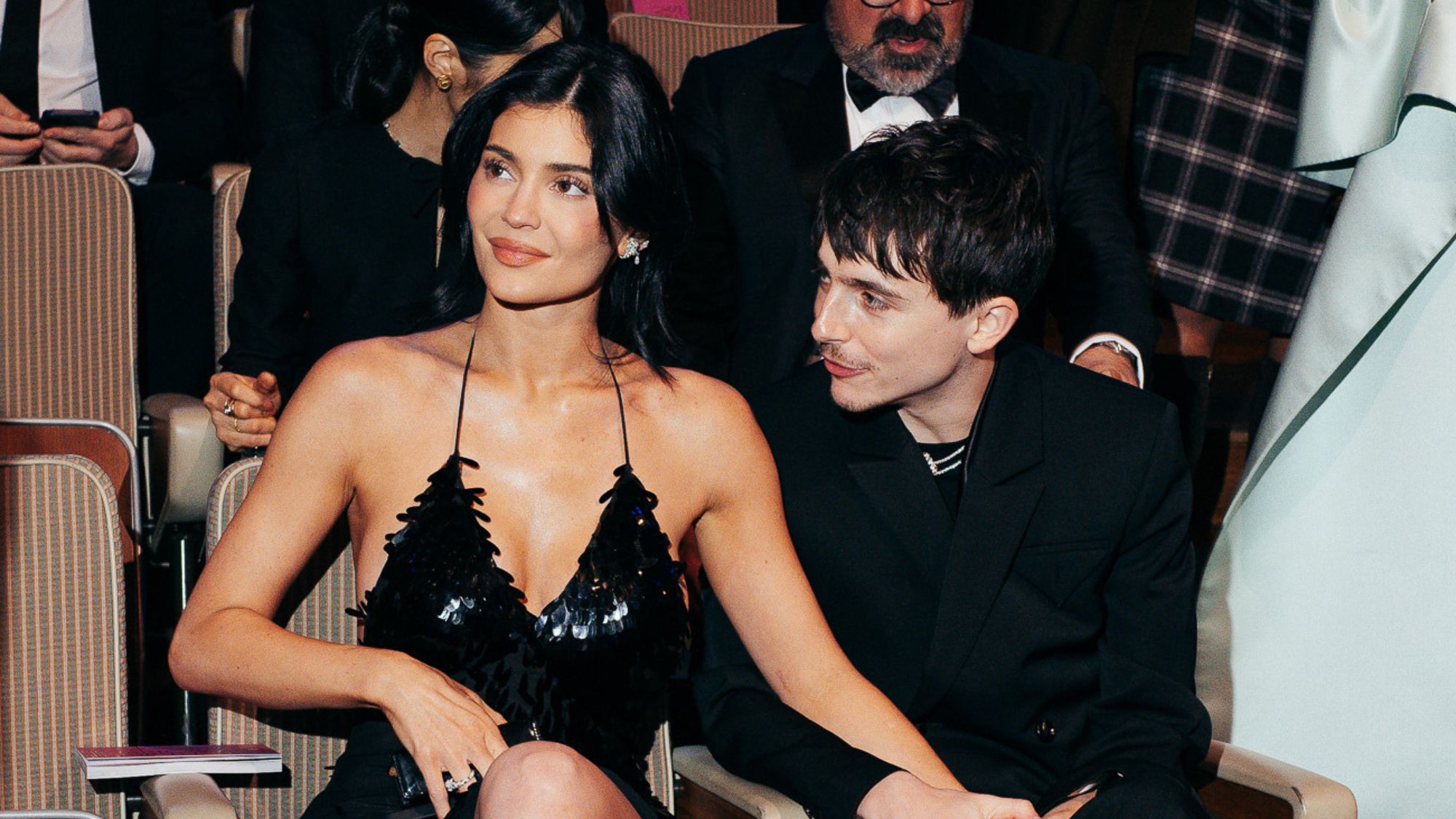 Kylie Jenner and Timothée Chalamet attend the BAFTA Awards in 2025