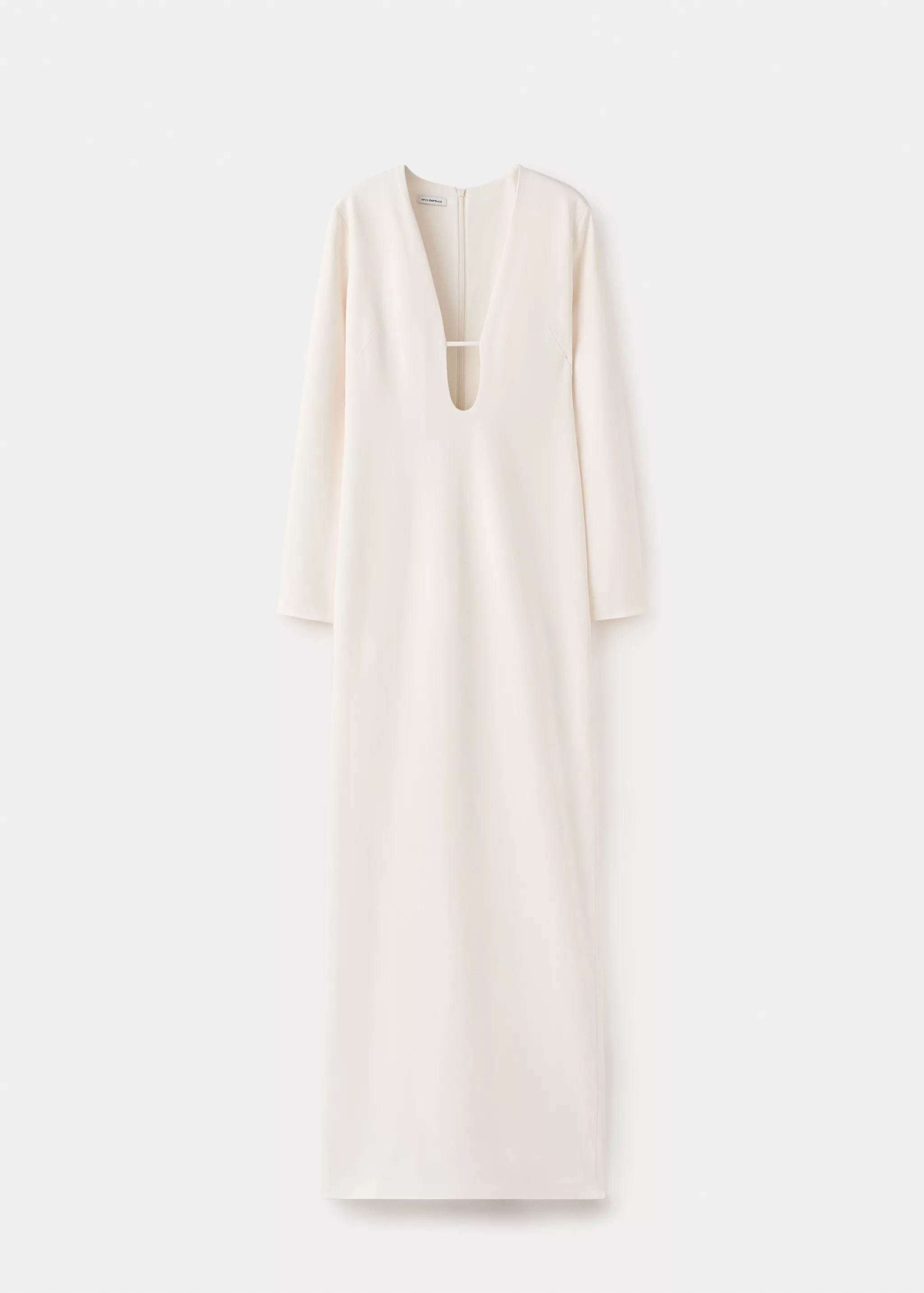 V-Neckline Long Dress - Women | Mango Usa