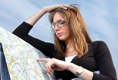 Woman reading map, news, Marie Claire