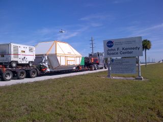 NASA's Orion spacecraft arrived back in Florida on Dec. 18, 2014. The spacecraft flew on its first test on Dec. 5, 2014.