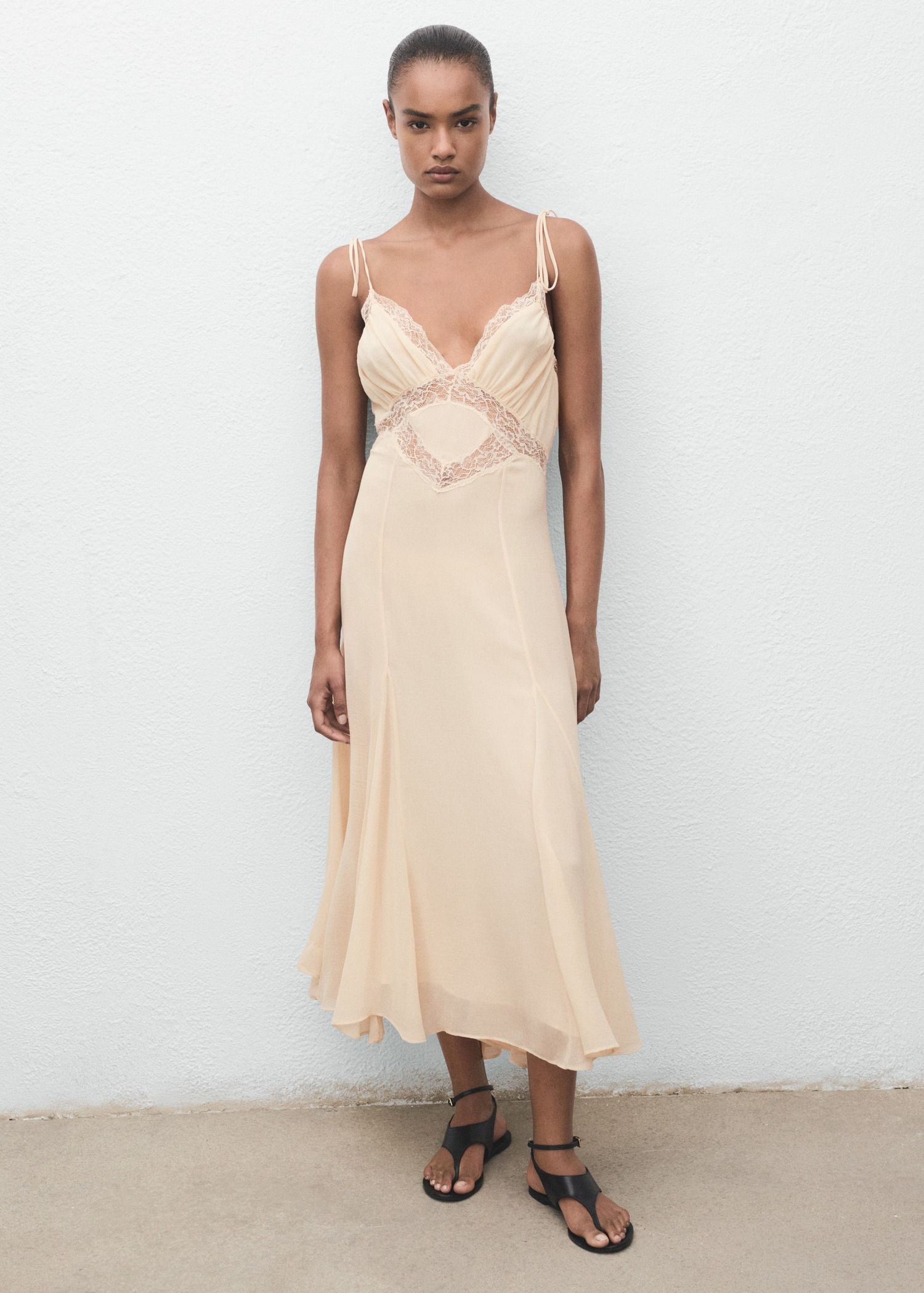 Lace Camisole Dress - Women | Mango Usa