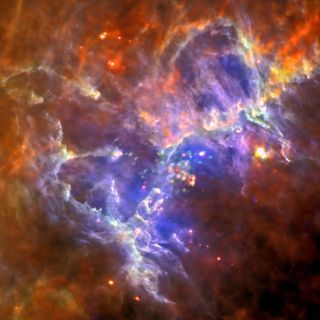Peering inside of the Pillars of Creation reveals hot young stars sculpt the pillars of gas and dust that form baby stars.