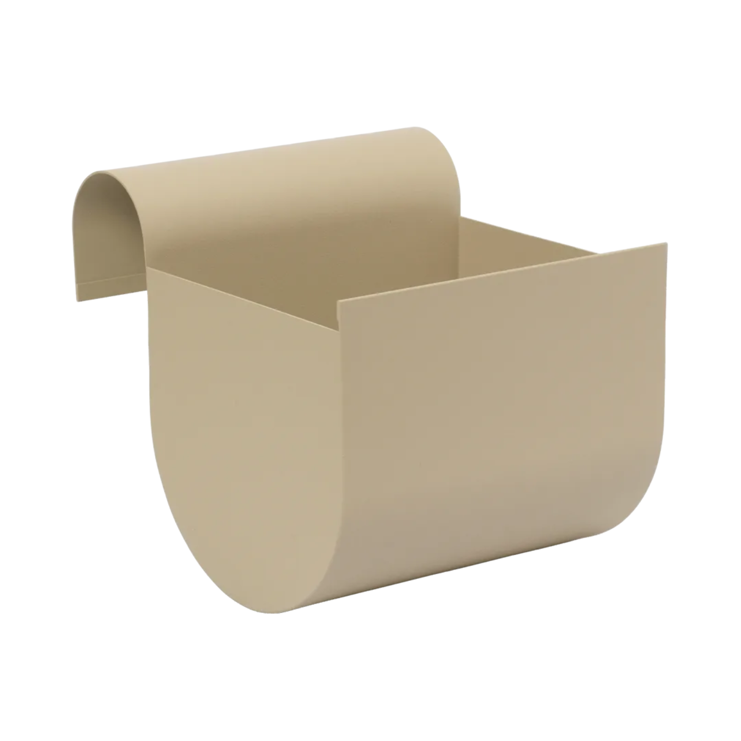A sleek cashmere-colored balcony planter by Ferm Living from Nordic Nest