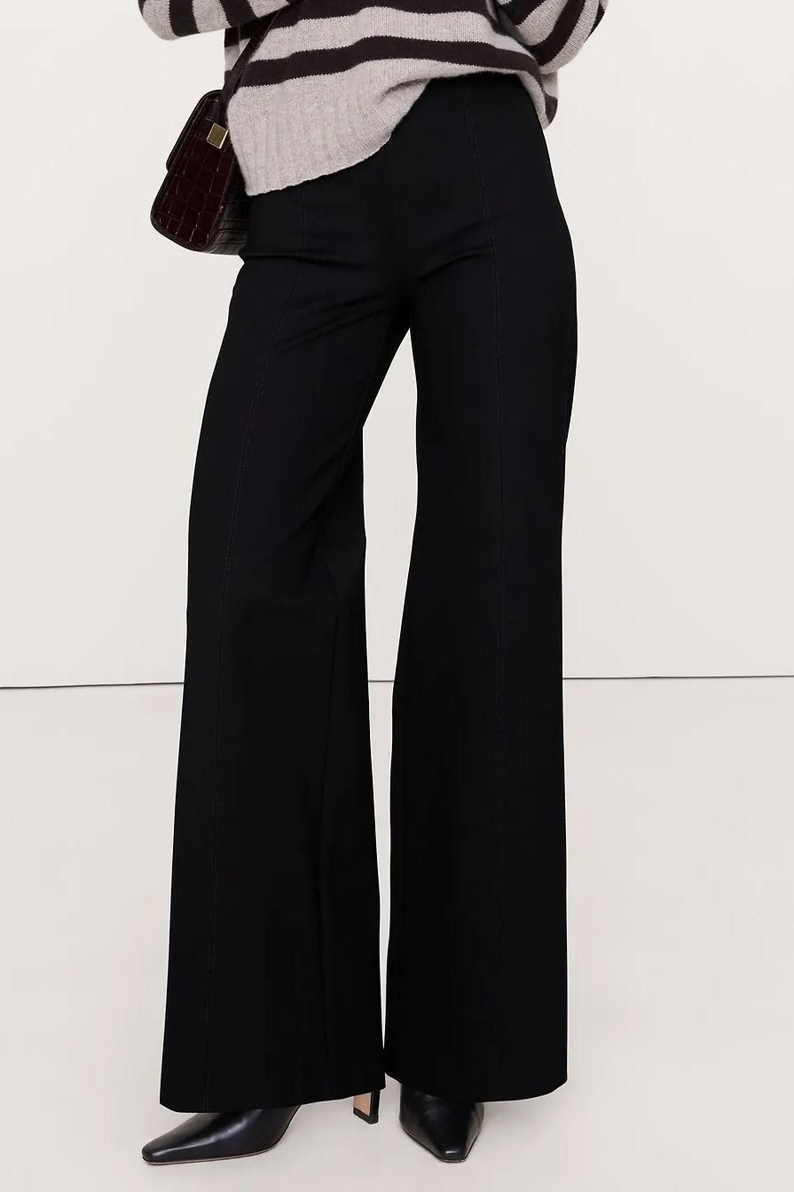 Banana Republic, High-Rise Wide-Leg Everywhere Ponte Pull-On Pant