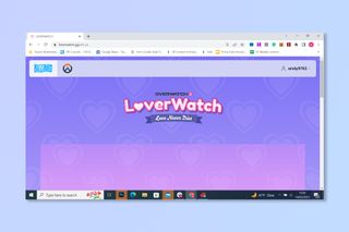 The Loverwatch webpage