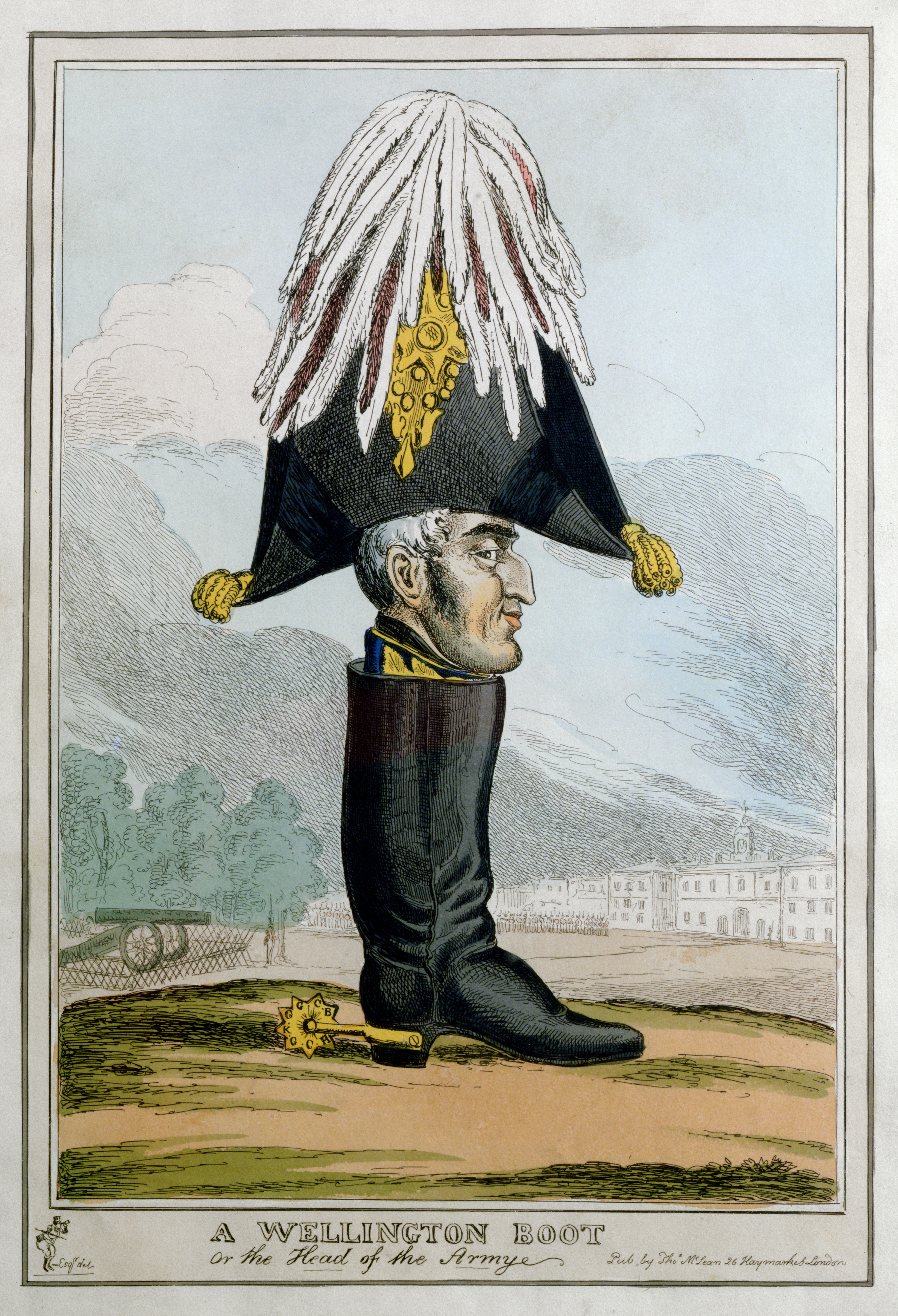 A satirical political cartoon of the Duke of Wellington