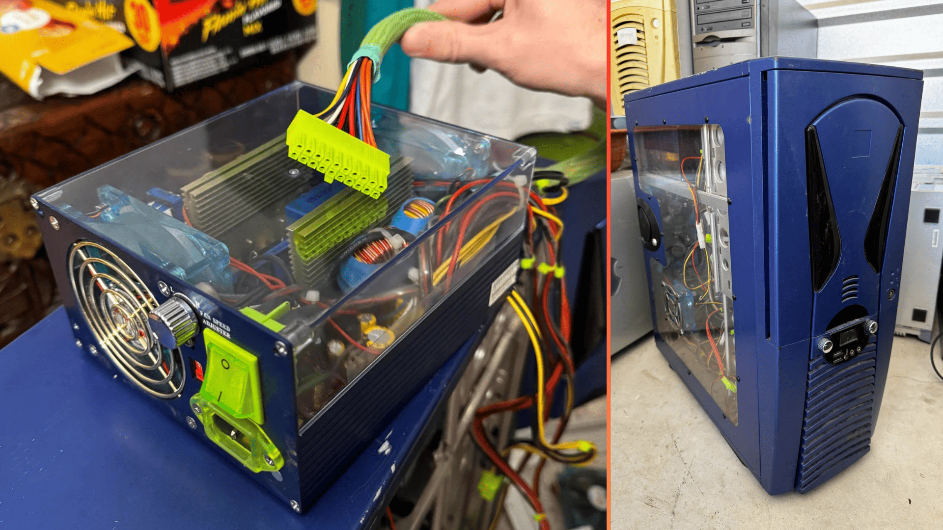 Apevia X-SuperAlien PC build with transparent Apevia power supply