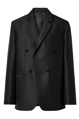Toteme Double-breasted sateen blazer